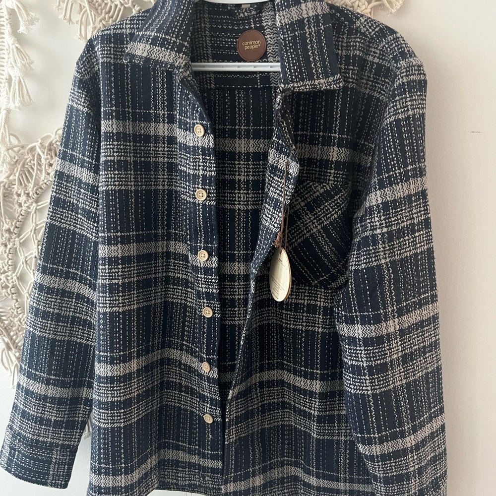 Common people Blue Checkered Shirt